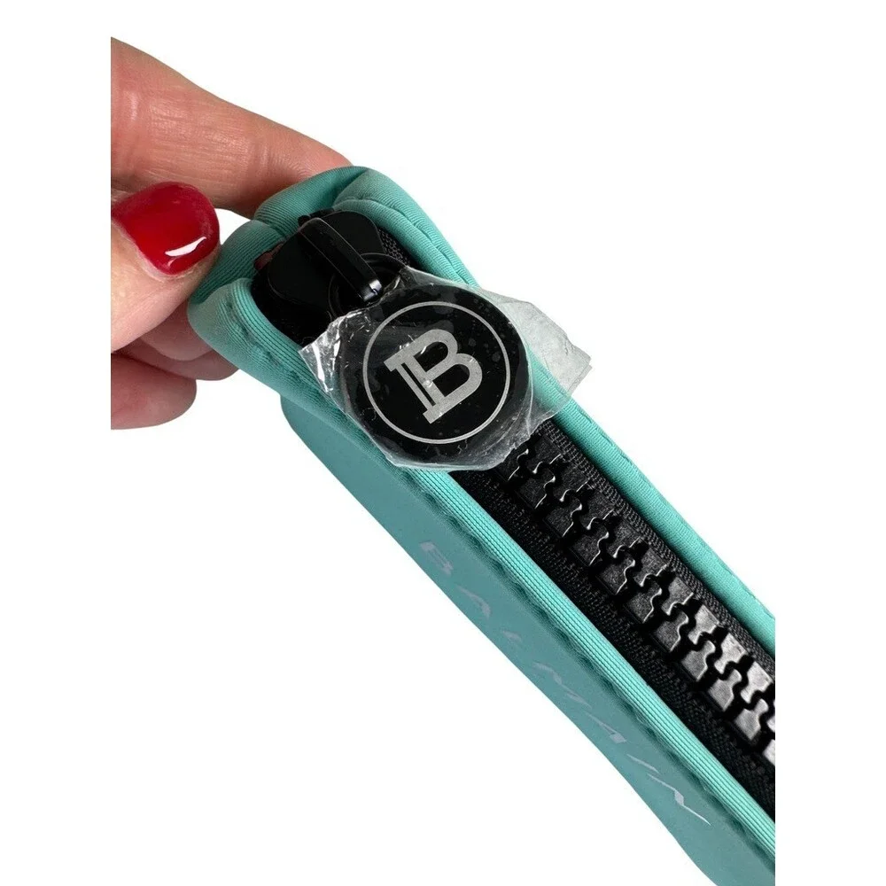 Balmain neoprene cosmetic bag pouch with comb & eye mask NEW
